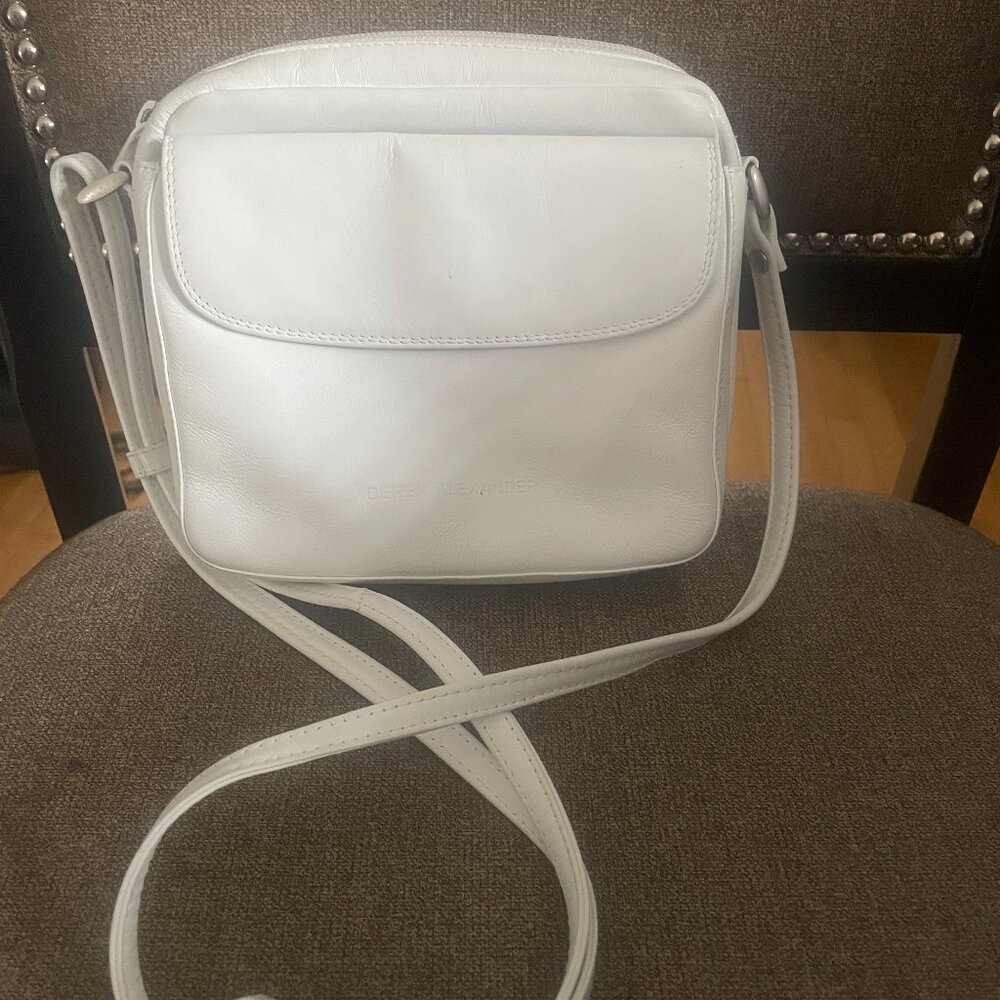 Derek Alexander white leather bag